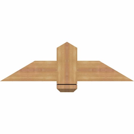 Ekena Millwork Eugene Smooth Timber Gable Bracket, Western Red Cedar, 36"W x 10"H x 5 1/2"D x 5 1/2"F, 7/12 Pitch GBW036X10X0606EUG00SWR